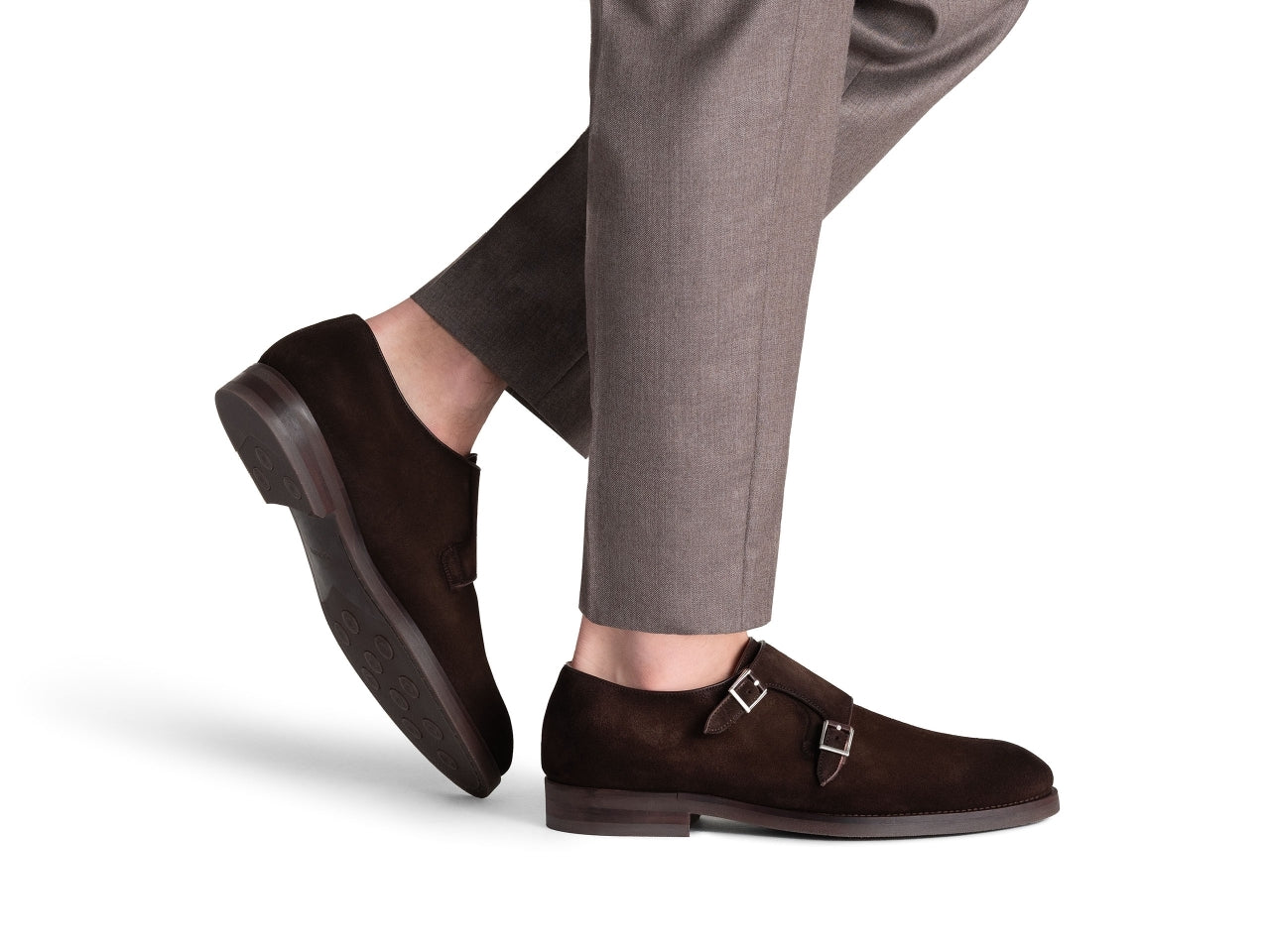 Lashon – Double Boucle en Daim Brun