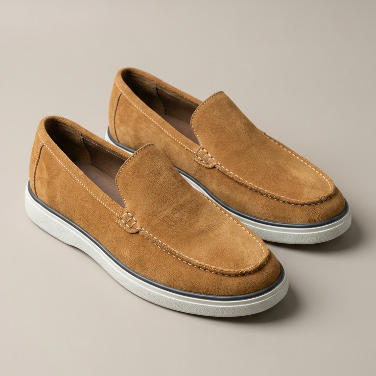 Suede Slip-On Loafers